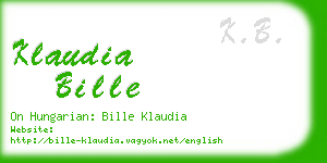 klaudia bille business card